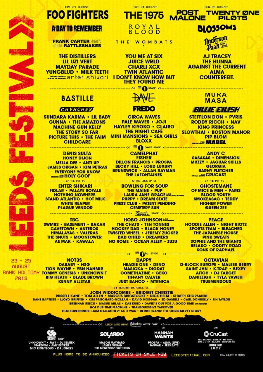 Leeds Festival | 23 — 25 August, Bramham Park