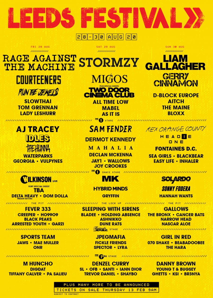 Rockstar Energy presents Leeds Festival | Stormzy, Rage Against The ...
