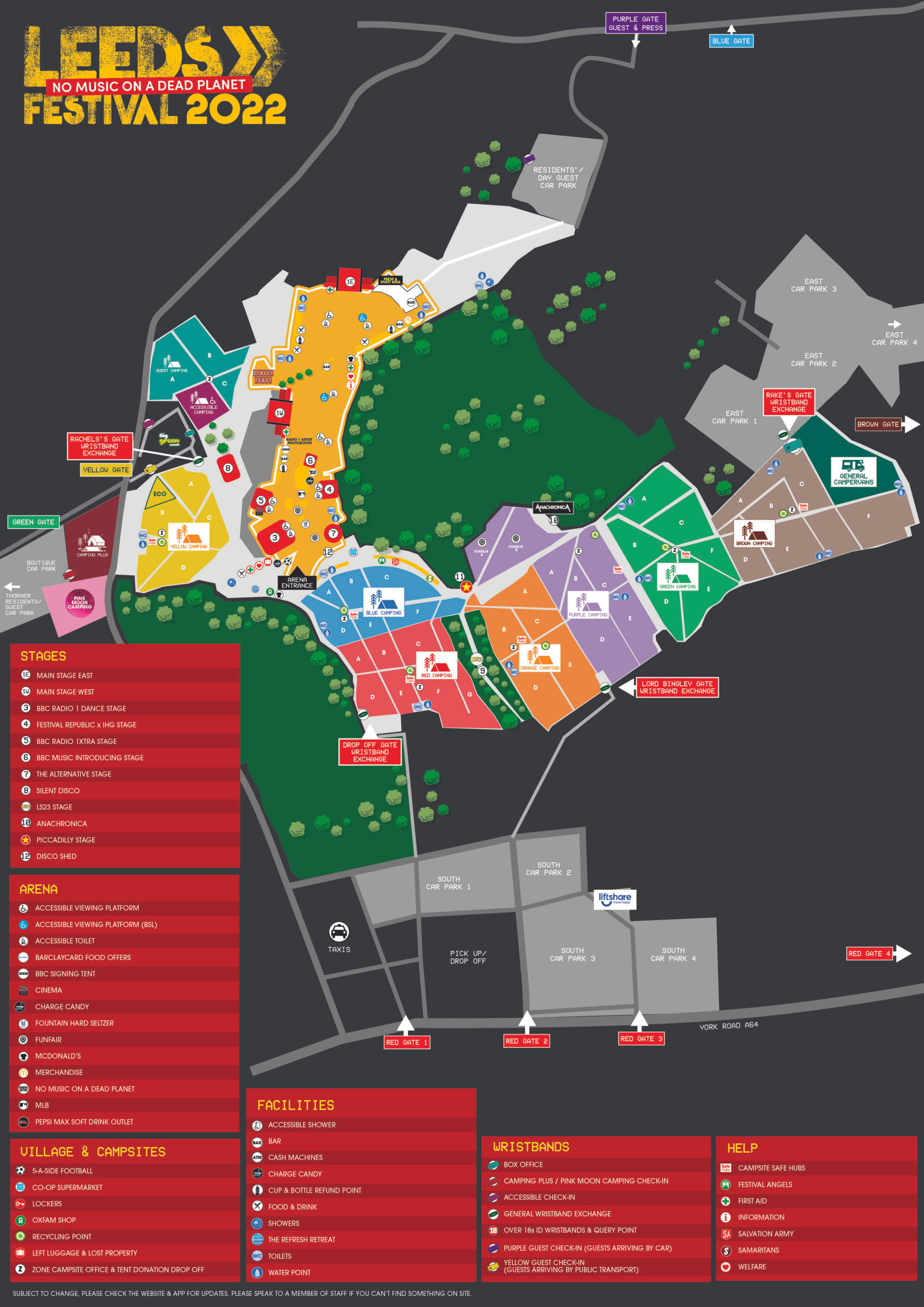 Leeds Festival  Leeds Festival 2022 Map