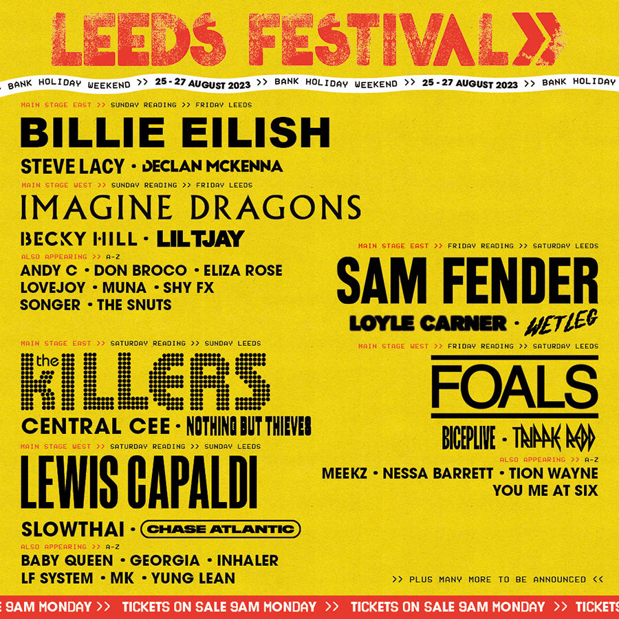 Leeds Festival  Your first 2023 line up announcement is here!