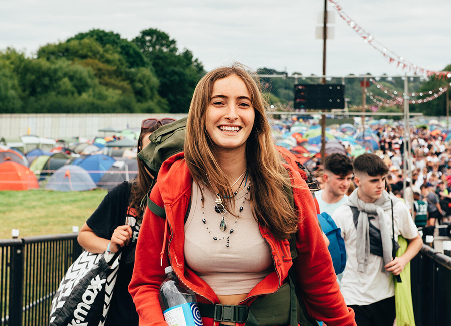 image showing smiling camping customer 